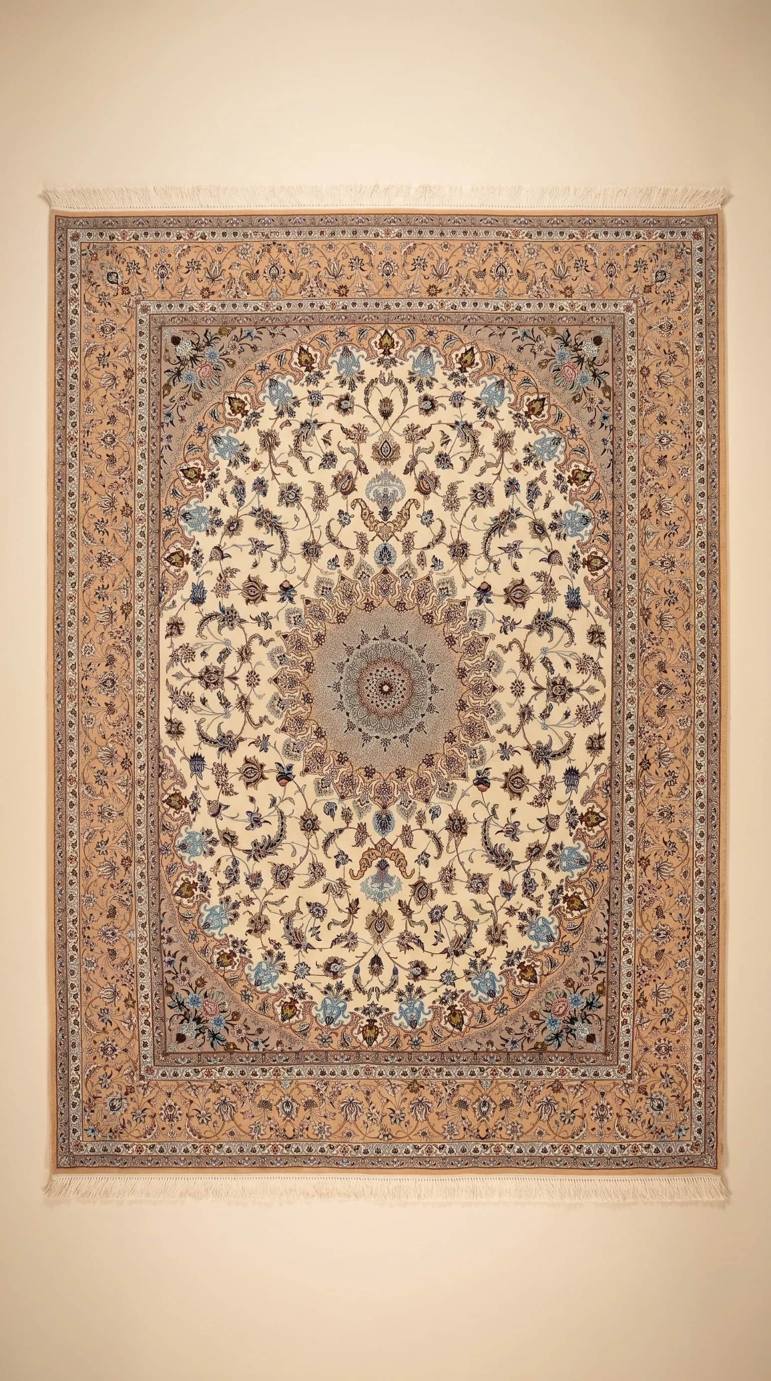 Handmade Esfahan Wool & Silk Carpet - Luxury Persian Rug, Isfahan, Iran