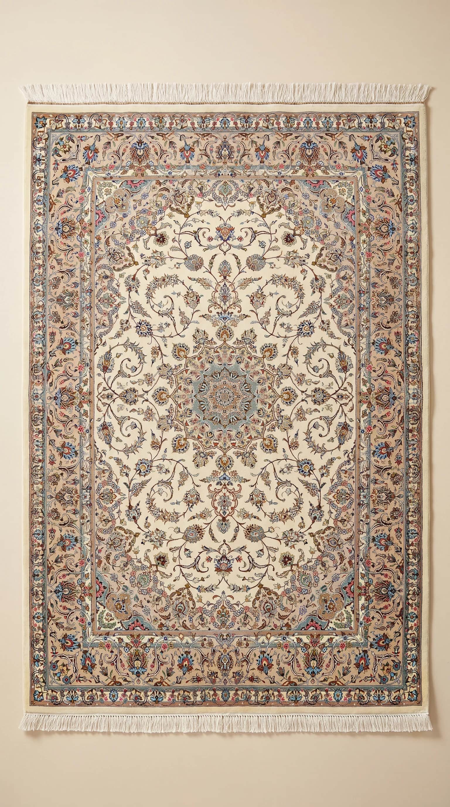 Iranian Handmade Kashan Silk Carpet, Kashan, Iran
