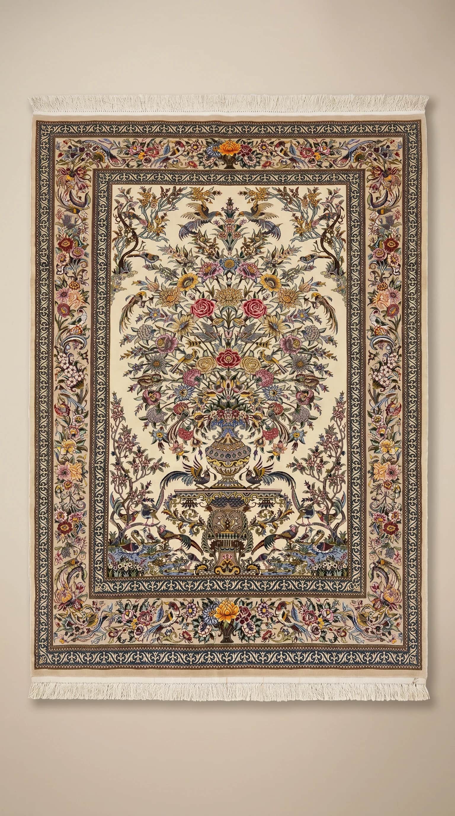 Esfahan Emadi Handmade Wool & Silk Persian Carpet – 2.35m x 1.50m, Isfahan, Iran