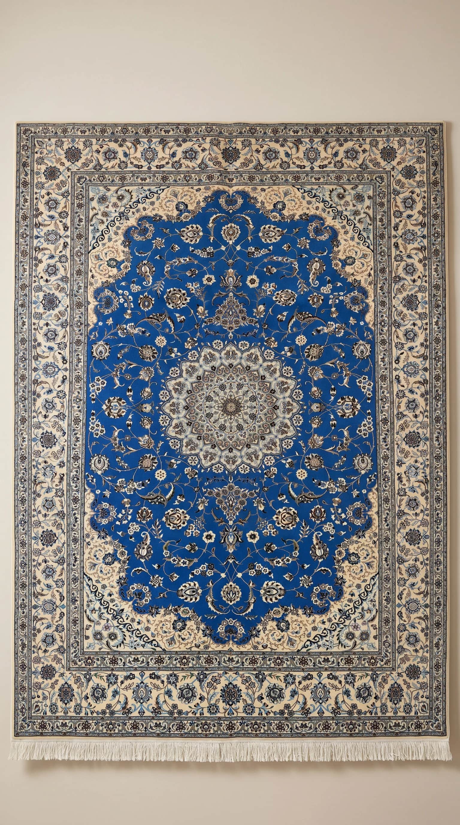 Handmade Iranian Nain Shishla Habibian Carpet – 2m x 3m, Persian Elegance and Craftsmanship, Nain, Iran