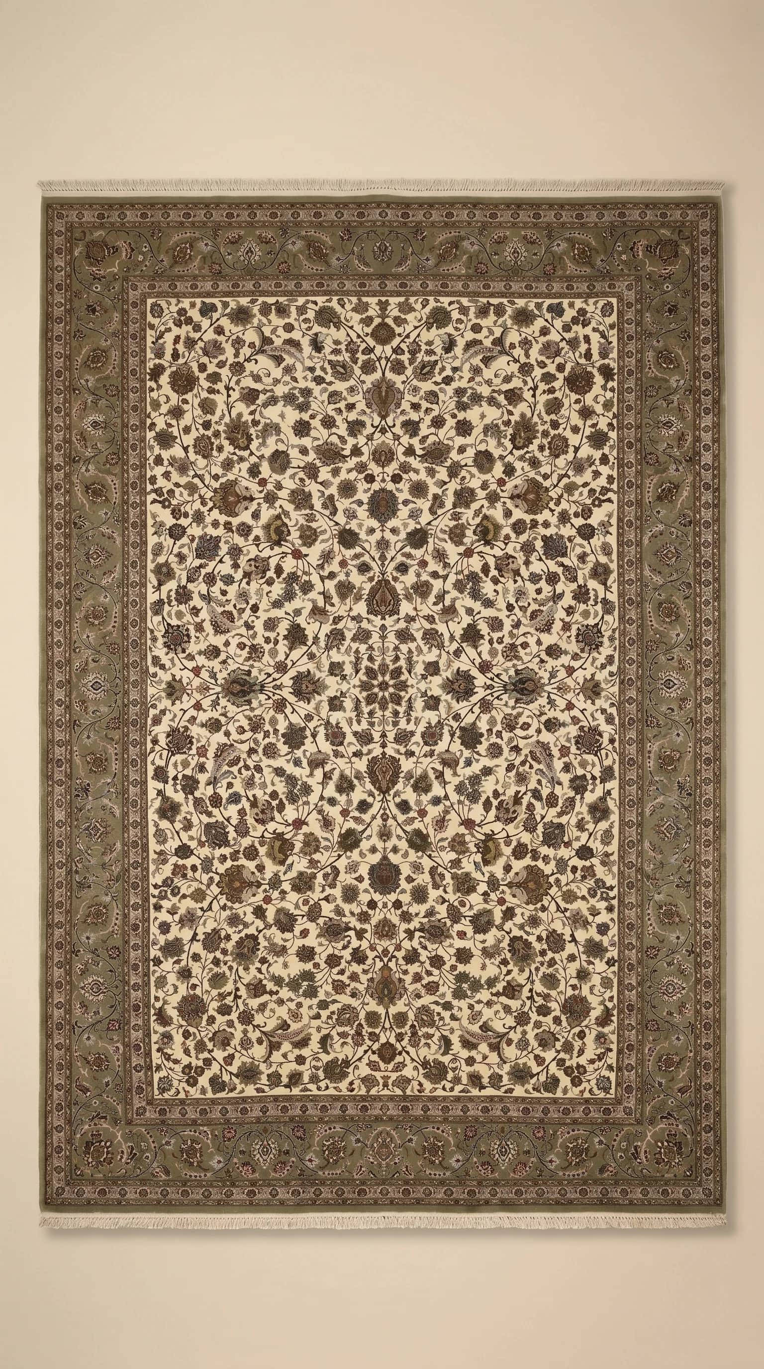 Persian Qum Wool & Silk Carpet (Ref. 5748) – 3.60m x 2.46m, Handmade Luxury in Sharjah, Qum, Iran