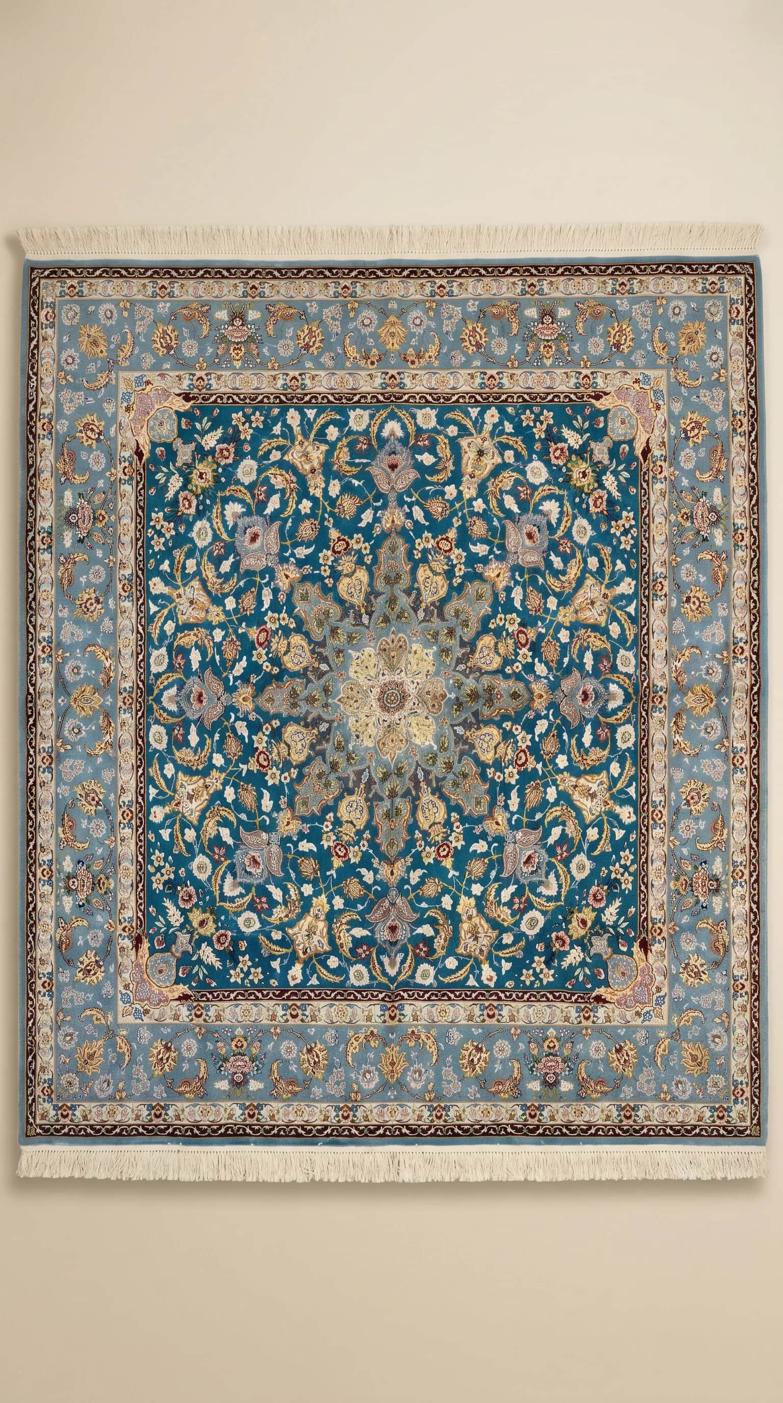 Iranian Esfahan Rug (Ref. 3544) – 2.50m x 2.50m, Handmade Persian Elegance, Isfahan, Iran