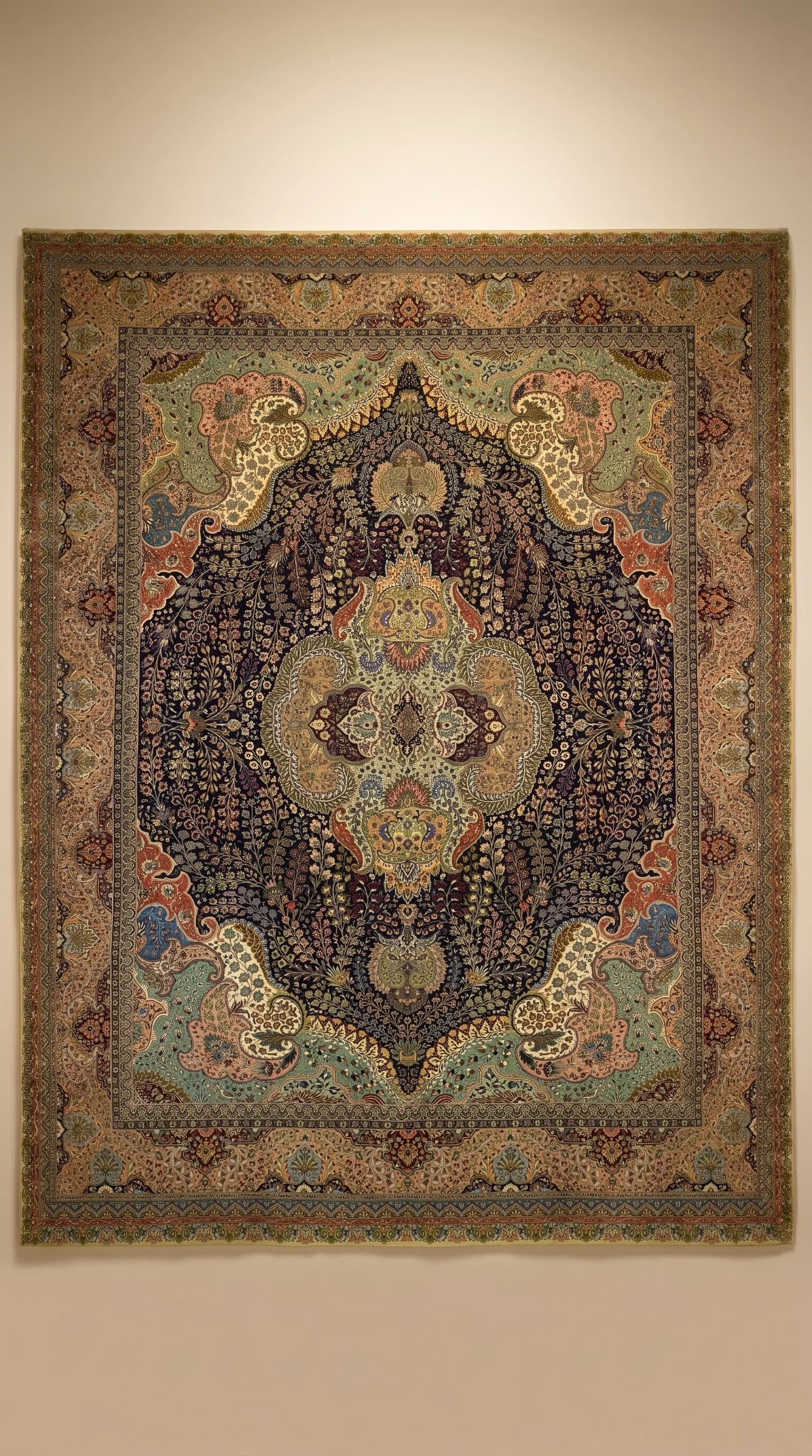 سجادة تبريز الفارسية الفاخرة المصنوعة يدوياً (3m x 4m)