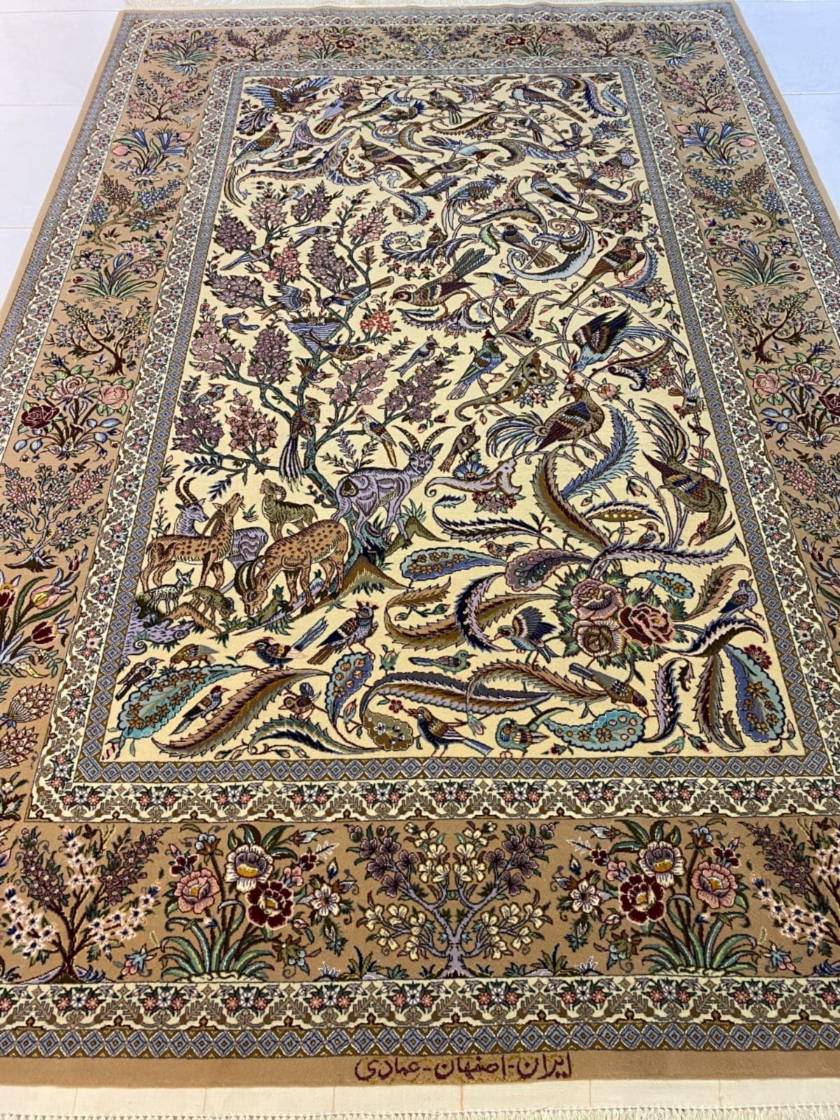 سجادة إسفهان الفارسية الفاخرة عالية الجودة view 2