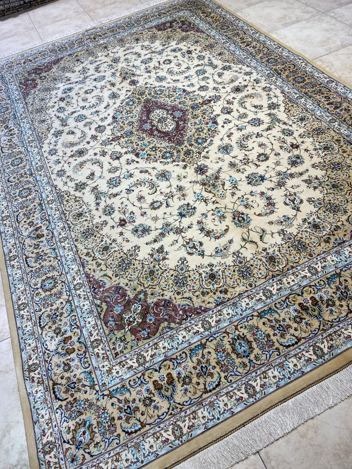 سجادة كاشان الإيرانية الحريرية المصنوعة يدوياً – 2m x 3m، إبداع فارسي رفيع view 2