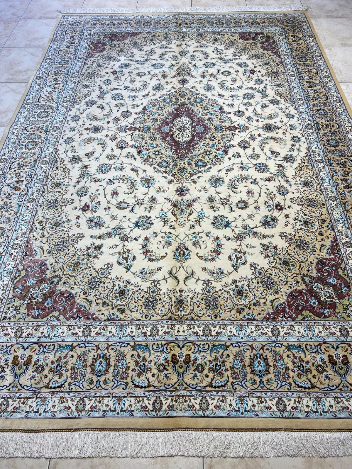 سجادة كاشان الإيرانية الحريرية المصنوعة يدوياً – 2m x 3m، إبداع فارسي رفيع view 4