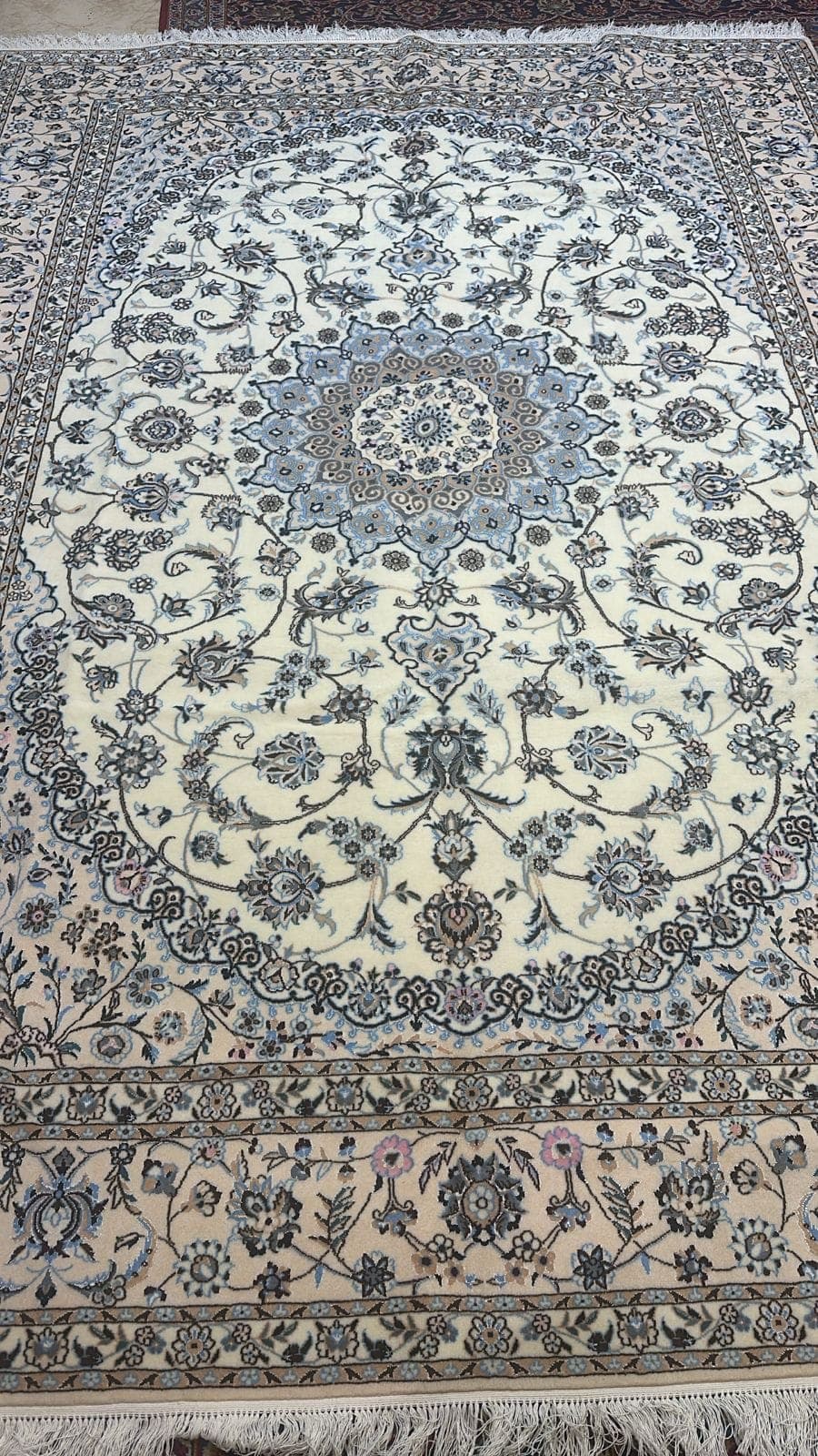 سجادة نايين الفارسية من إيران (المرجع 5746) – 2.0م × 3.0م، تصميم فاخر منسوج يدوياً view 2