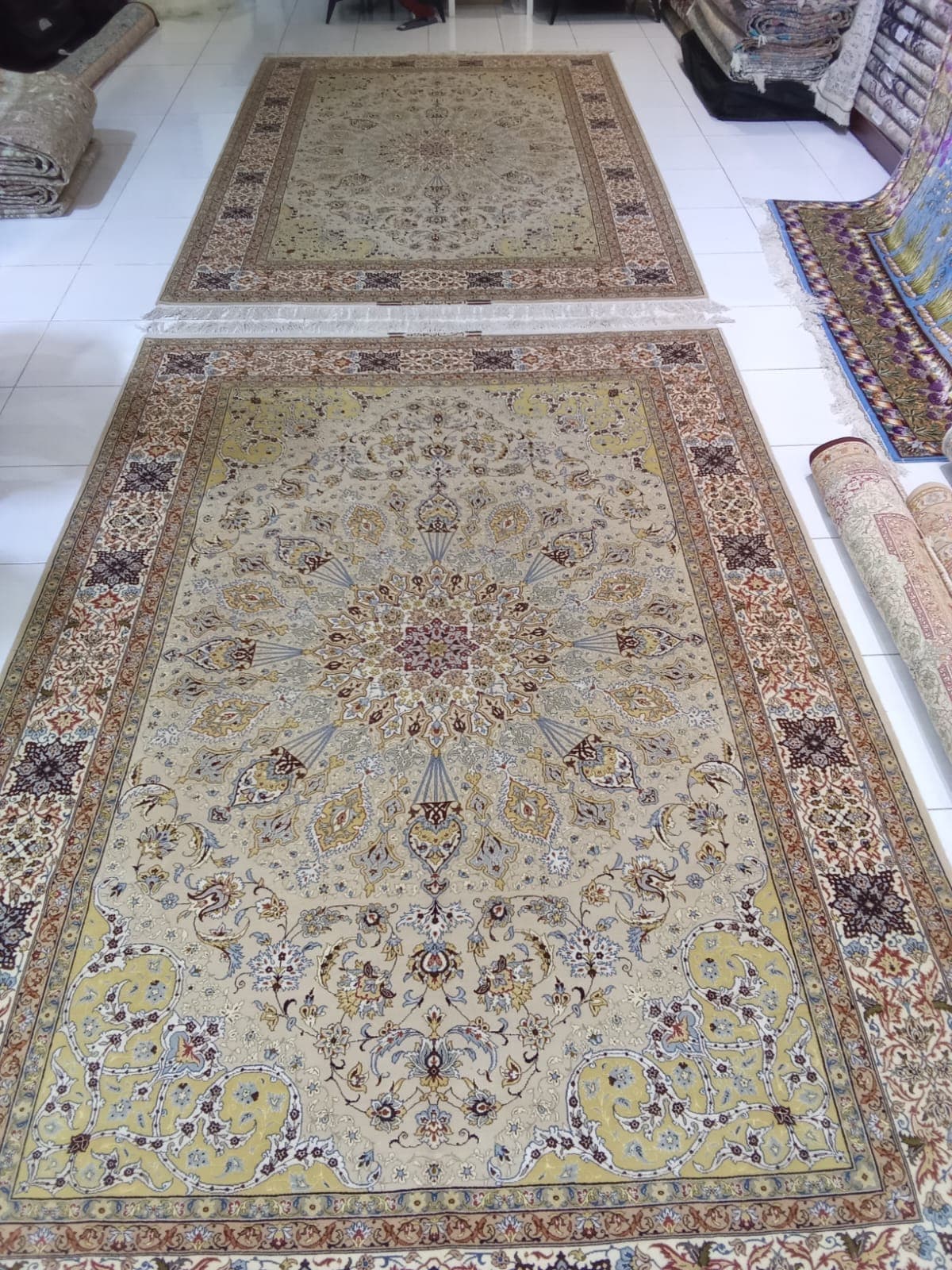 سجادة أصفهان إمادصادة الفاخرة اليدوية من إيران – 2.05م × 3.20م، متوفرة كزوج متطابق view 4