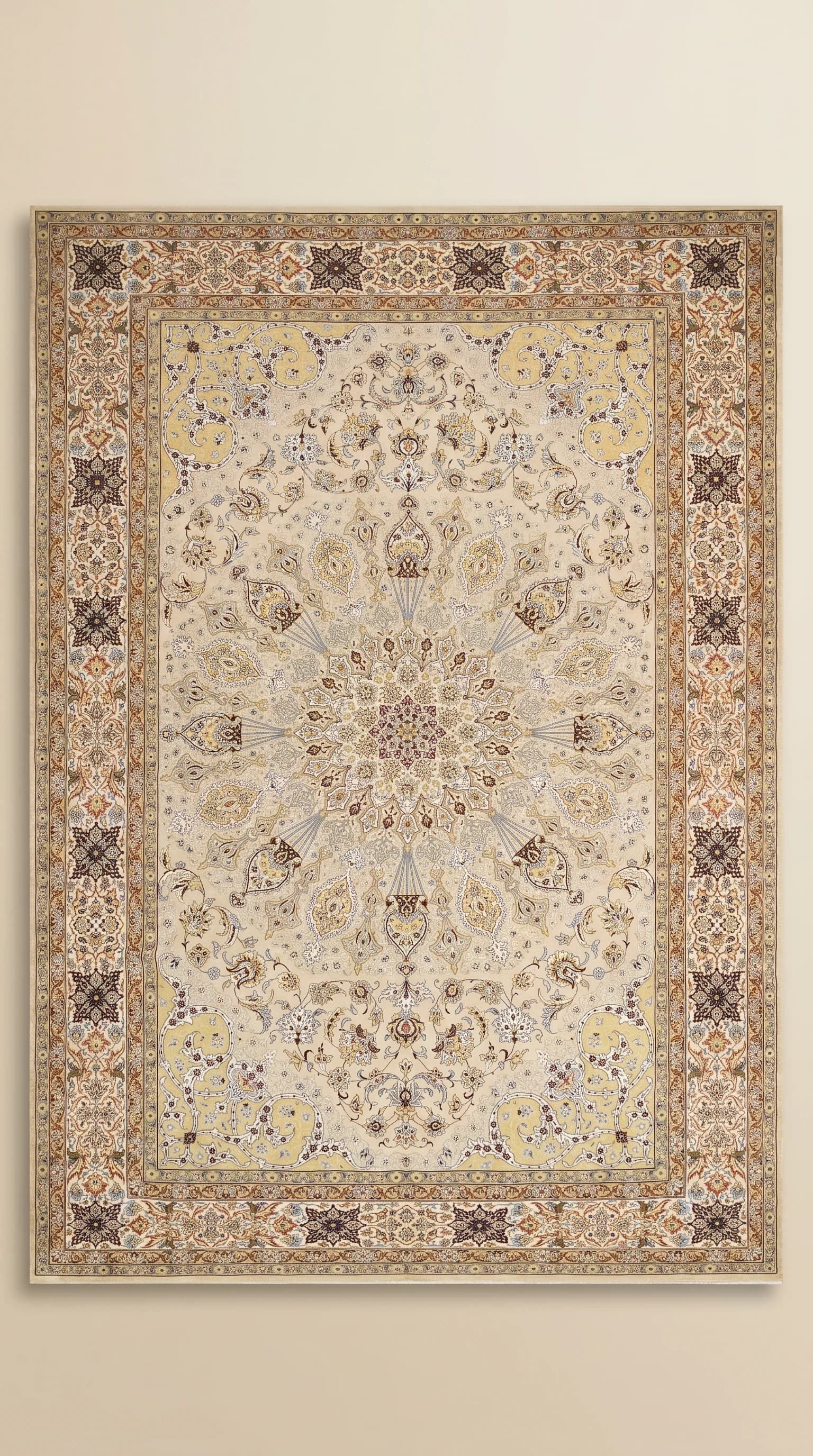High-Quality Esfahan Emadsada Carpet from Iran – 2.05m x 3.20m, Available as Pair
