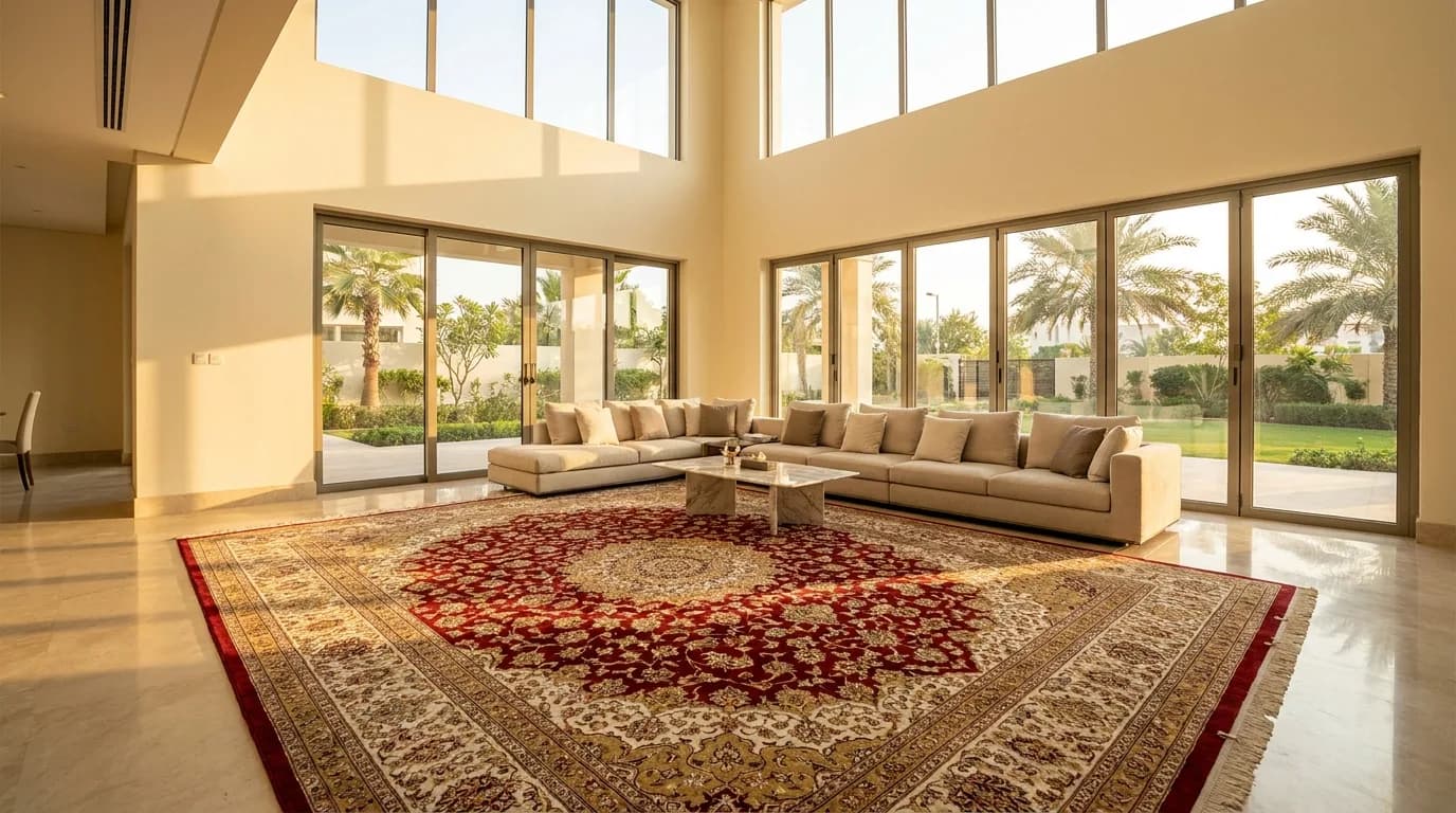 Persian Carpets for Dubai Villas: Sizing Guide for Large Spaces