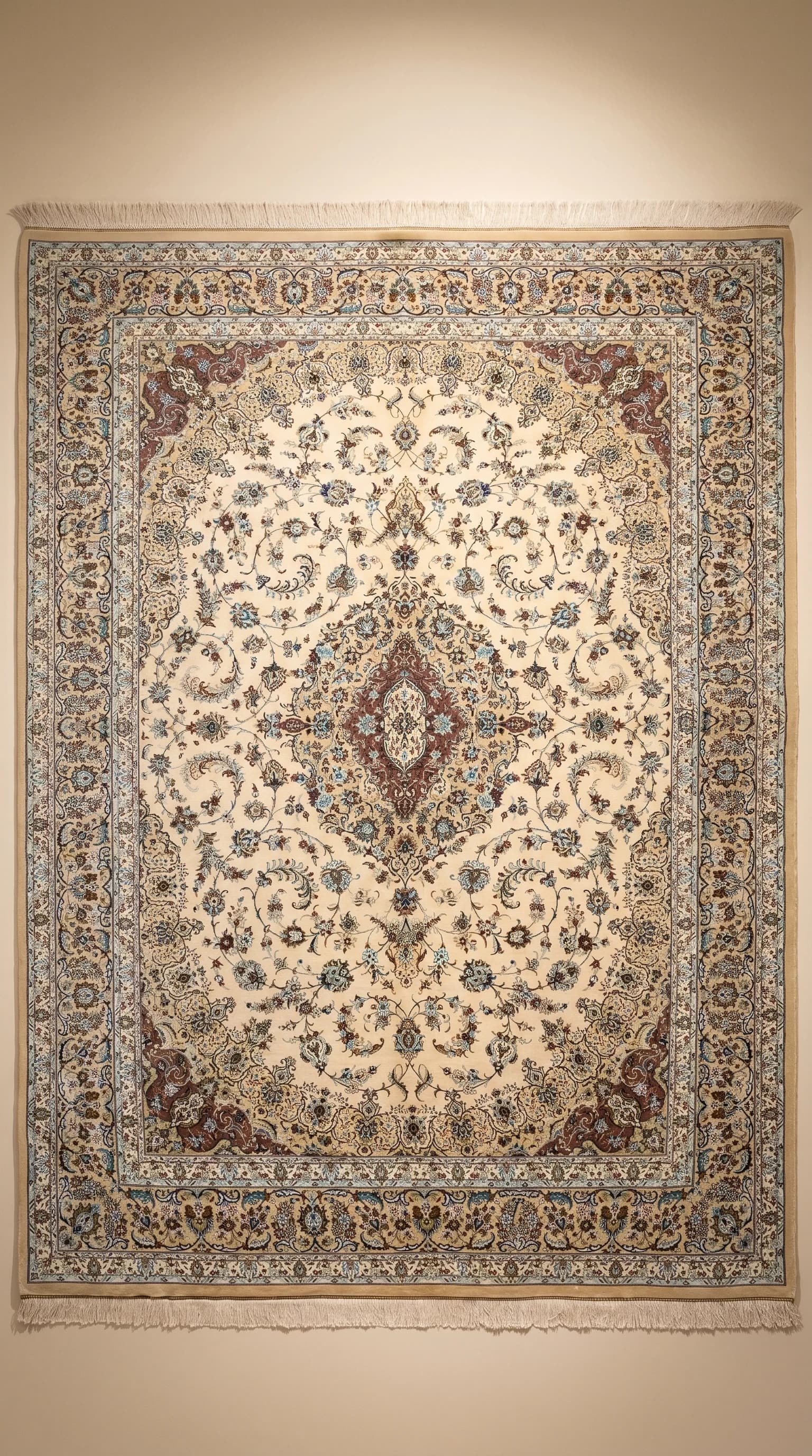 سجادة كاشان الإيرانية الحريرية المصنوعة يدوياً – 2m x 3m، إبداع فارسي رفيع